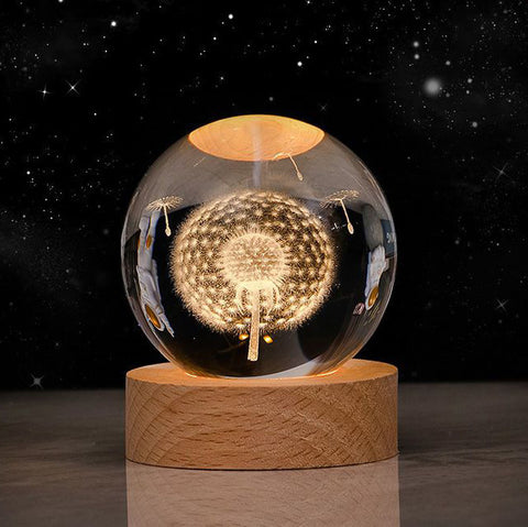 Starry Sky Crystal Ball Night Lamp