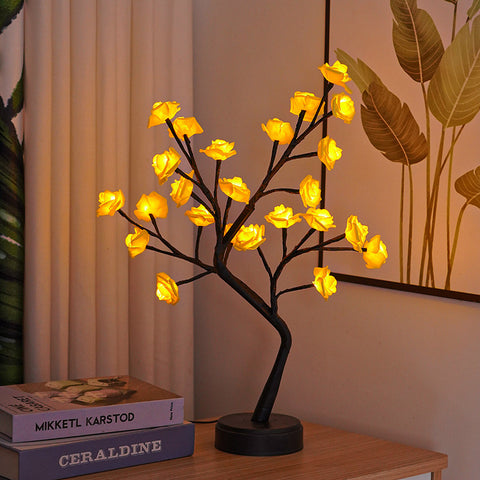 Flower Tree Rose USB Table Lamp