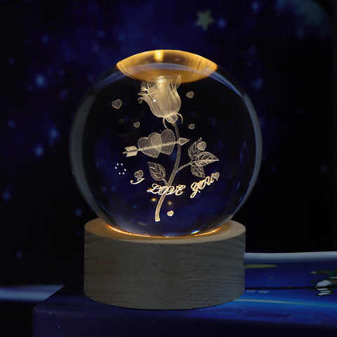 Starry Sky Crystal Ball Night Lamp