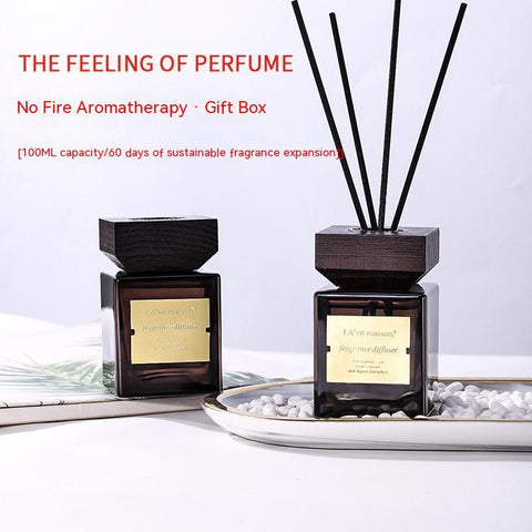 Wooden Lid Reed Diffuser Set