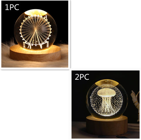 Starry Sky Crystal Ball Night Lamp