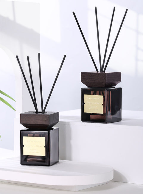 Wooden Lid Reed Diffuser Set