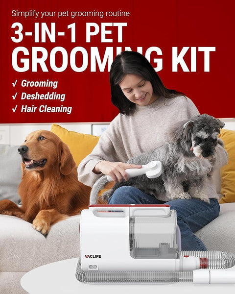 Pet Hair Vacuum & Grooming Kit