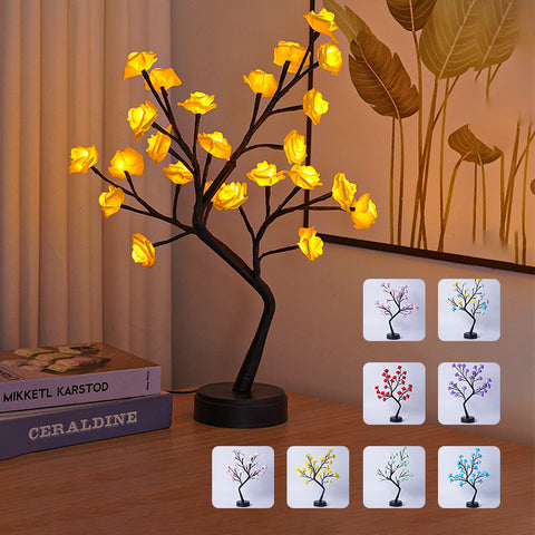 Flower Tree Rose USB Table Lamp