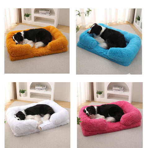 Round Plush Winter Pet Bed